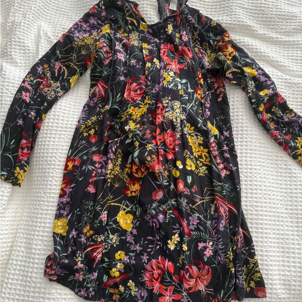 H&M Floral Dress - Black, Red, Yellow